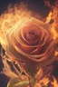 Placeholder: crea un fondo 4k sobre una rosa en llamas en medio de la oscuridad