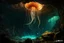 Placeholder: A mysterious underwater cave, rock formation, glowing jellyfish, strange aquatic creatures, art by Lucas Graciano. fantasy concept art, exquisite realism, a masterpiece, dynamic lighting, hyper detailed, intricately detailed, deep color, Unreal Engine, volumetric lighting , Epic cinematic brilliant stunning intricate meticulously detailed dramatic atmospheric maximal,