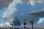 Placeholder: Science fiction painting] Goro Fujita Nicolas Bruno, Peter Sallesen, Hamish Frater, ominous sky