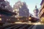 Placeholder: Train over corner building+train+corner building +A greengrocer in colorful genoa street+Italian medieval town +Italian city sea+alphonse mucha, greg rutkowski,matte painting, cryengine, hyper detailed, felix kelly, fantasy art, seb mckinnon