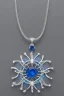 Placeholder: Blue Sea Jewel Necklace in White Gold