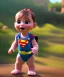 Placeholder: Baby super hero suit, full body, bokeh