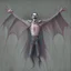 Placeholder: a vampire with arms outstretched viewed from the side