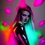 Placeholder: A 1990s or early 2000s magazine party photoshoot. Neon blob, metallic spikes, ethereal. Extremely detailed, HD photography, high quality, stylized, dramatic, high contrast, high exposure.