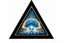 Placeholder: a nuclear explosion cloud, behind an orange glowing omega like shape, all inside an equilateral triangle, radiant lines, oil painting