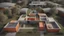 Placeholder: vue aerienne architecture vernaculaire maisons containers modernes