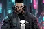 Placeholder: Punisher in 8k anime cyberpunk drawing style, samurai them, close picture, neon, intricate details, highly detailed, high details, detailed portrait, masterpiece,ultra detailed, ultra quality