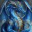 Placeholder: Kaiyubra - God of Protection, Justice, Law Keepers, and Truth-Seeking, Patron of Nobility and Peaceful Dragons A blue dragon