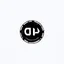 Placeholder: Cyberpunk company logo, cyberpunk, black and white