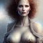 Placeholder: woman, mix christina hendricks daddario eva green bodybuilder by gerald brom luis royo