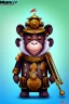 Placeholder: small cute steampunk mechanical monkey