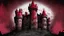Placeholder: dark blood red colored, Vampire castle, comic style