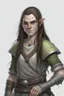 Placeholder: teen woman half orc with gray clothing