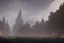 Placeholder: A dark, disrepaired medieval city in the clouds