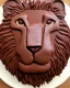 Placeholder: Lion simba model made of chocolate cake with Mars bars