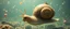Placeholder: fat snail true yoga mind bending bubble gum as a young woman floating transparent music notes in the weirder universe in the ocean with the snail fish king in the style of Giger