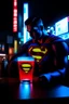 Placeholder: Depressive superman night tokio drinks neon