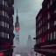 Placeholder: Retrofuturistic,Neogothic architecture, imperial city, uphill Road,detailed facades, 1900s photograph, 8K resolution, #film, diffuse light,German noir,matte painting,chaos city,traffic,BioShock