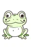 Placeholder: a simple outline of a cute frog, in a drawing style