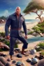 Placeholder: dwayne the rock johnson selling sea shells down by the sea shore