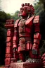 Placeholder: The ancient maya civilization Robot, Stone statue, ancient statue of Robot, rusty, Realistic, historical, red rock and dsand statue, maya history look and feel,