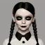 Placeholder: wednesday addams, wednesday addams hair, dark make up, wesnesday addams, gothic, black dress