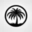 Placeholder: create a summer palm tree logo with black silhouette