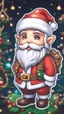 Placeholder: Chibi santa-claus huge big Chocolate in 8k sticker, style of fairy academia, neon lights, intricate details, highly detailed, high details, detailed portrait, masterpiece,ultra detailed, ultra quality