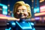 Placeholder: Hillary Clinton in homer simpson character in the style of tron movies , bokeh like f/0.8, tilt-shift lens 8k, high detail, smooth render, down-light, unreal engine, prize winning