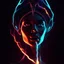 Placeholder: Cosmic dream face, woman, neon, abstract, amazing shadow and lightning, 4k, cinematic, glowing eyes, cosmic, face, dream, space, stars, amazing, art, glowing, fire