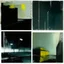 Placeholder: Minimal abstract oil paintings of a desolate concrete 1960s carpark. Road with distant Blurry lights. On the floor are concrete fragments and road markings . In the dark mysterious style of Justin Mortimer and Francis Bacon.