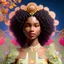 Placeholder: afro 3d Disney smilling woman, Alphonse Mucha, Hector Guimard, Valentine's Day , 32K, intricately detailed, plants, flowers, colorful, rtx, unreal engine 5, art nouveau, clouds, smoke, square type face