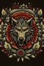 Placeholder: Emblem of a savage wolf head surrounded by a wreath of thorns