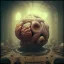 Placeholder: a ugly human brain, steam punk, scary, horror, realistic, made in octane, cinematic, ultra-realistic, extremely detailed octane rendering, 8K, VRAY Super Real ar 2:3, dof photorealistic futuristic 50mm lens hard lighting dark gray tintype photograph, realistic lighting, sephia colors