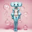 Placeholder: Surreal Vintage Glamour, KAWS, bubbles, haute fashion, concept art, latex