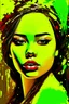 Placeholder: yellow, very thick, heavy impasto painting, very large brush strokes, expressive black outlines, palette knife painting, splash art, very strong, expressive colors, trending on artstation, sharp focus, intricate details, highly detailed, spot lighting, dynamic camera angle, medium long shot, detailed eyes