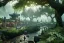 Placeholder: Immersive​ fantasy elven city in forest rivendell tree beautiful nature river 4k full hd