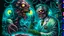 Placeholder: High_Quality_Art Digital Painting of Science experiment Horror surgeon Monster creature by Richard Corben, Todd Schorr, T-Shirt Design, Black Background,