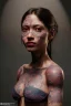 Placeholder: Ultra Realistic image, 30 years old Latin woman, portrait, small complexion, natural small busty, traditional Japanese tattoo, jakuza style, vibrant color, highly detailed, art stations, concept art, smooth, unreal engine 5, god rays, ray tracing, RTX, lumen lighting, ultra detail, volumetric lighting.