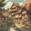 Placeholder: I want a picture of a small village. Anime