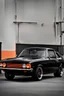 Placeholder: a black ford capri with a orange fade