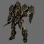 Placeholder: Black gold armour paladin