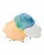 Placeholder: powder on a white background painted with watercolor paints, top view