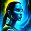 Placeholder: movie poster for avatar 2, 4 k, down-light, soft light, depth of field, photo realism, trending on art station, high detail, spray paint