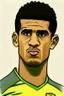 Placeholder: Bruno Kimaraes Rodriguez Moura Brazilian football player ,cartoon 2d