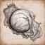 Placeholder: Hyper Realistic marble-sketch on vintage-grungy-paper