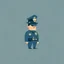 Placeholder: minimalistic character. policeman