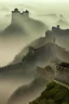 Placeholder: Great wall China in the misty morning