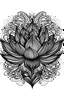 Placeholder: Outline art for fantasy abstract lotus flower pages, white background, Sketch style, only use outline, Mandala style, full size, minimalist, clean line art, white background, no shadows and clear and well outlined