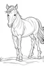 Placeholder: outline art for Foal (Horse) coloring pages with sitch, white background, Sketch style, full body, only use outline, toddlers style, clean line art, white background, no shadows and clear and well outlined.